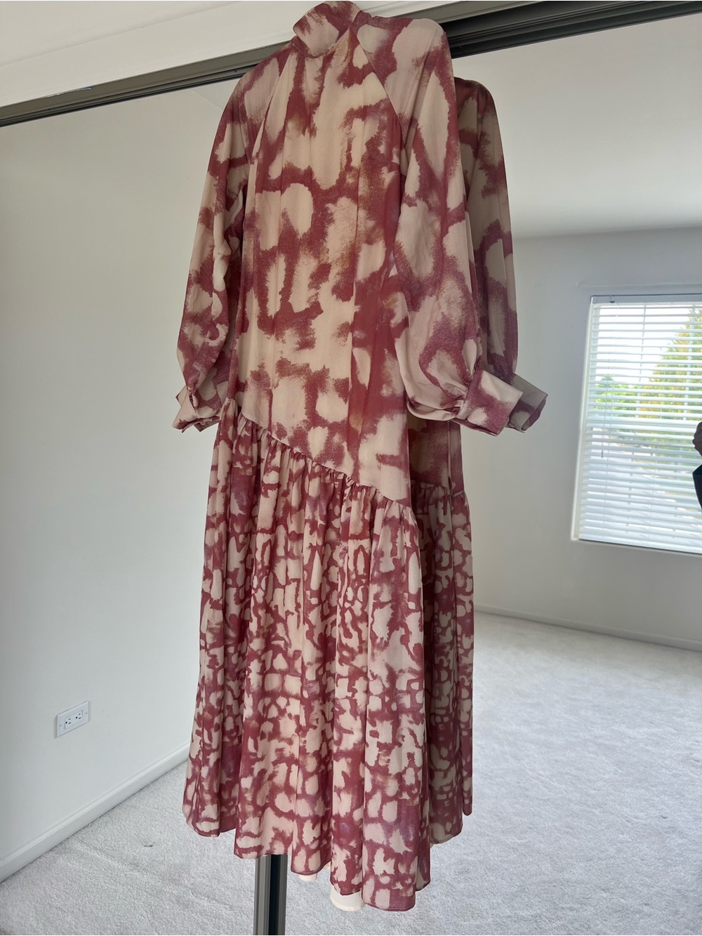 ASOS Design Women's Pink Cream Printed Maxi Dress